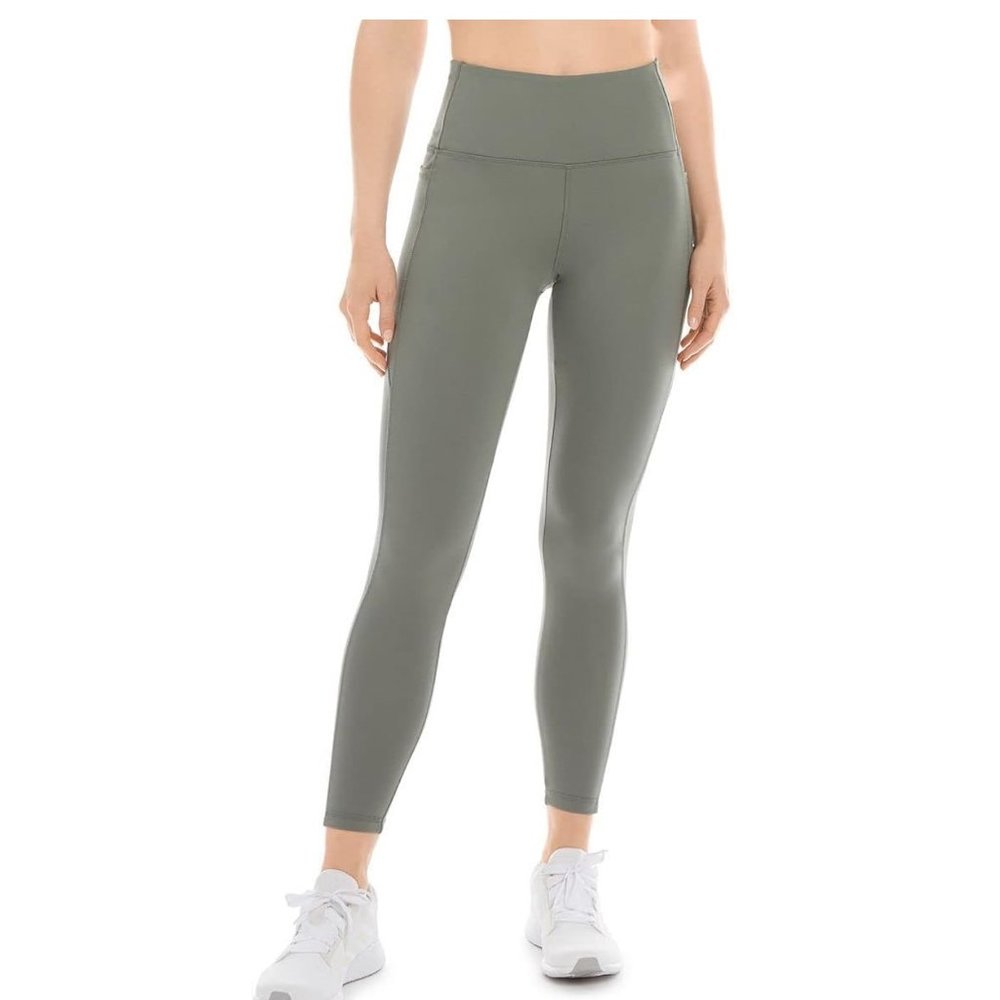 Nwot Danskin Women High Rise 7/8ths Brushed Leggings Agave Green Sz L $60 1hl157